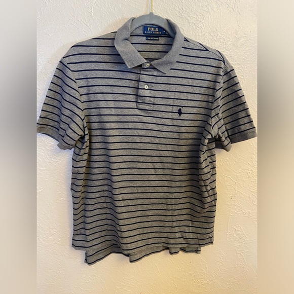 Polo by Ralph Lauren Gray Striped Men's Shirt - Picture 2 of 6